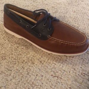 Brown and Navy Sperrys